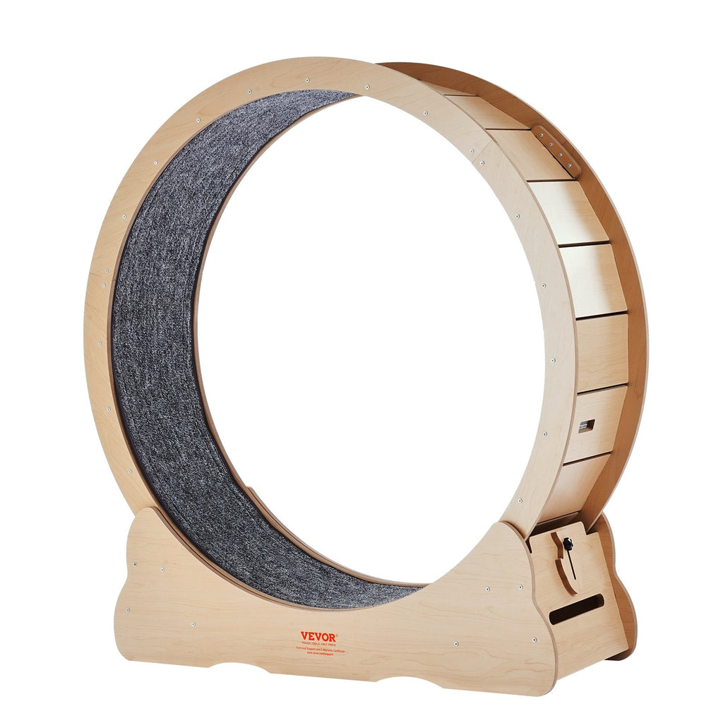 Cat Exercise Wheel 43.3' Large Cat Treadmill Wheel For Indoor Cats Yellow